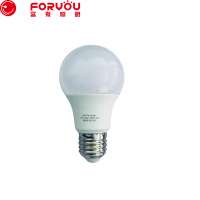 A60 E27 9w Aluminum in Plastic Led bulbs Warm Yellow