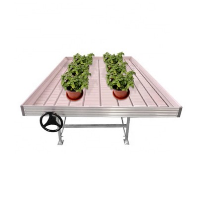 Customizable Hydroponics and Greenhouse ABS Plastic Tray Rolling Bench and Table for Indoor Gardening